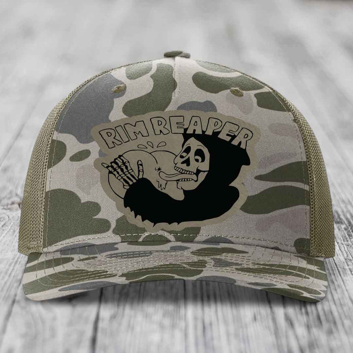 Camouflage trucker hat with &
