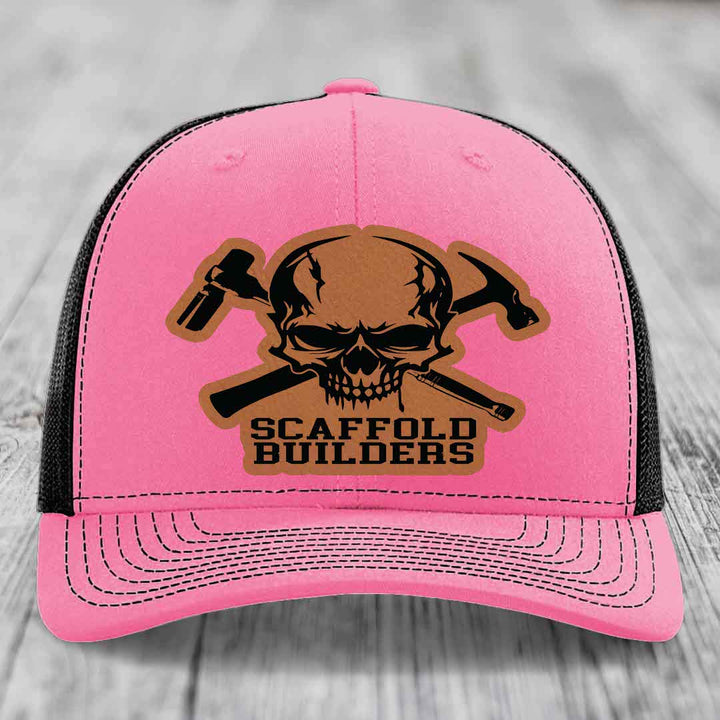 Scaffold Builders - Leather Patch Hat - Rawhide to Black Patch - Richardson 112 Snapback Trucker Hat