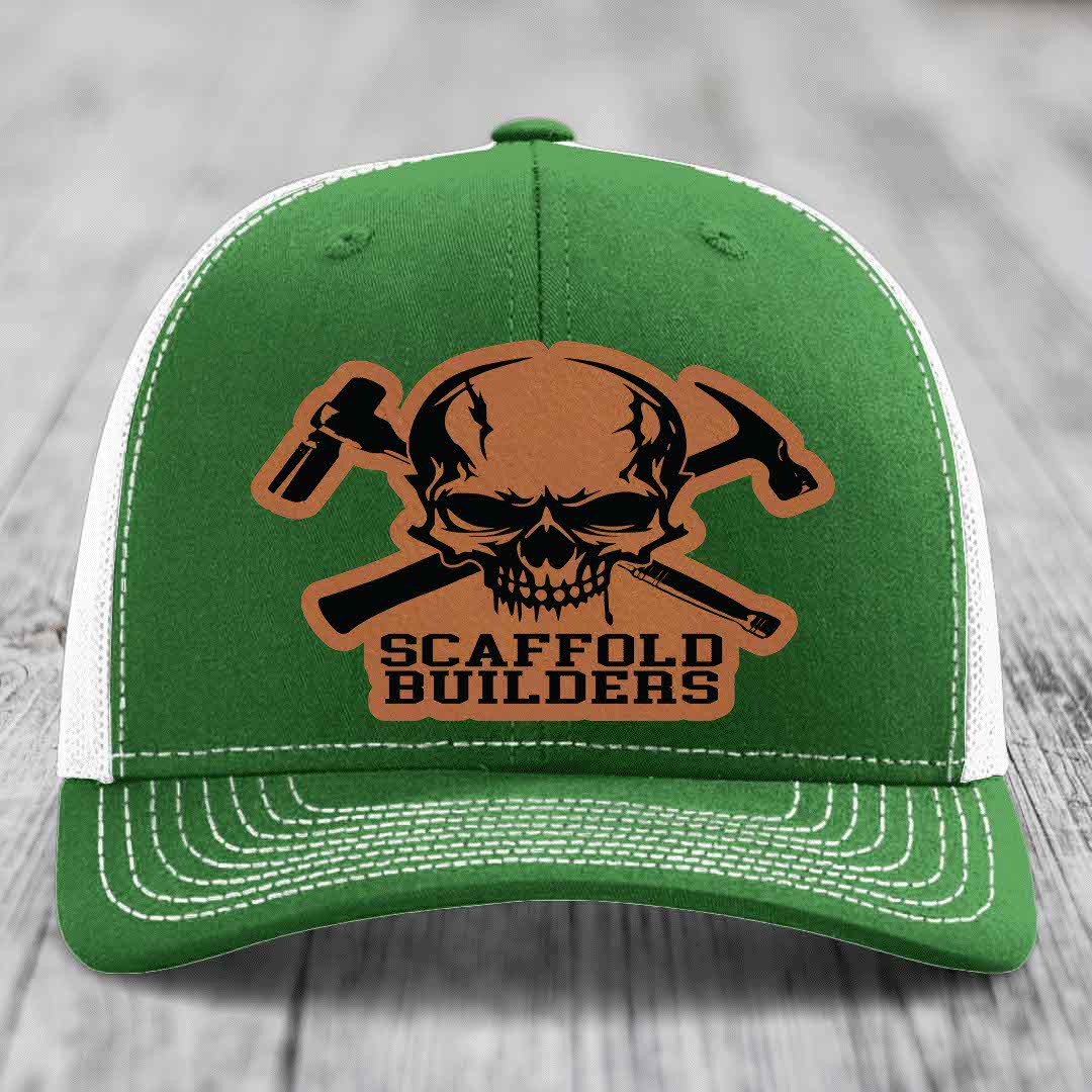 Scaffold Builders - Leather Patch Hat - Rawhide to Black Patch - Richardson 112 Snapback Trucker Hat