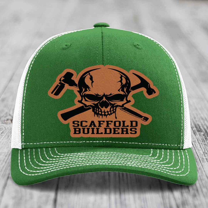 Scaffold Builders - Leather Patch Hat - Rawhide to Black Patch - Richardson 112 Snapback Trucker Hat