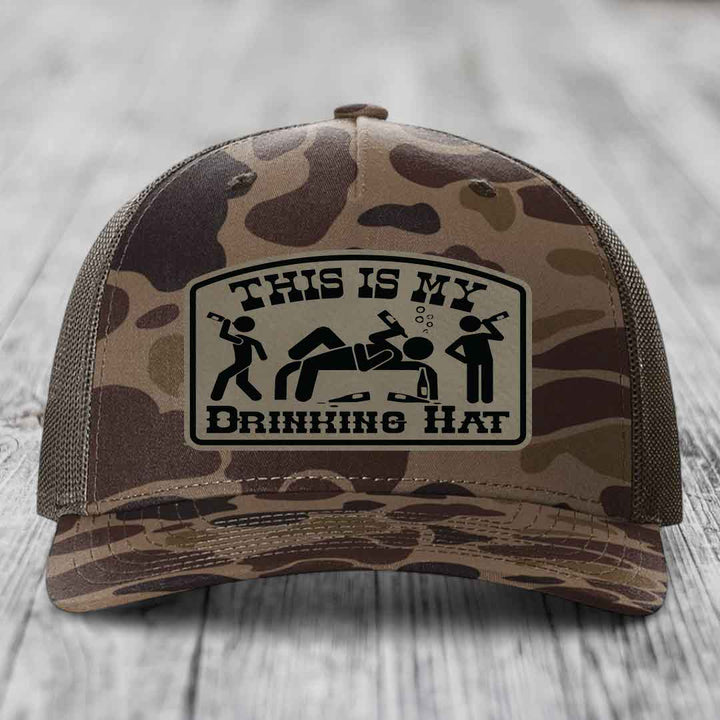 Camouflage trucker hat with &