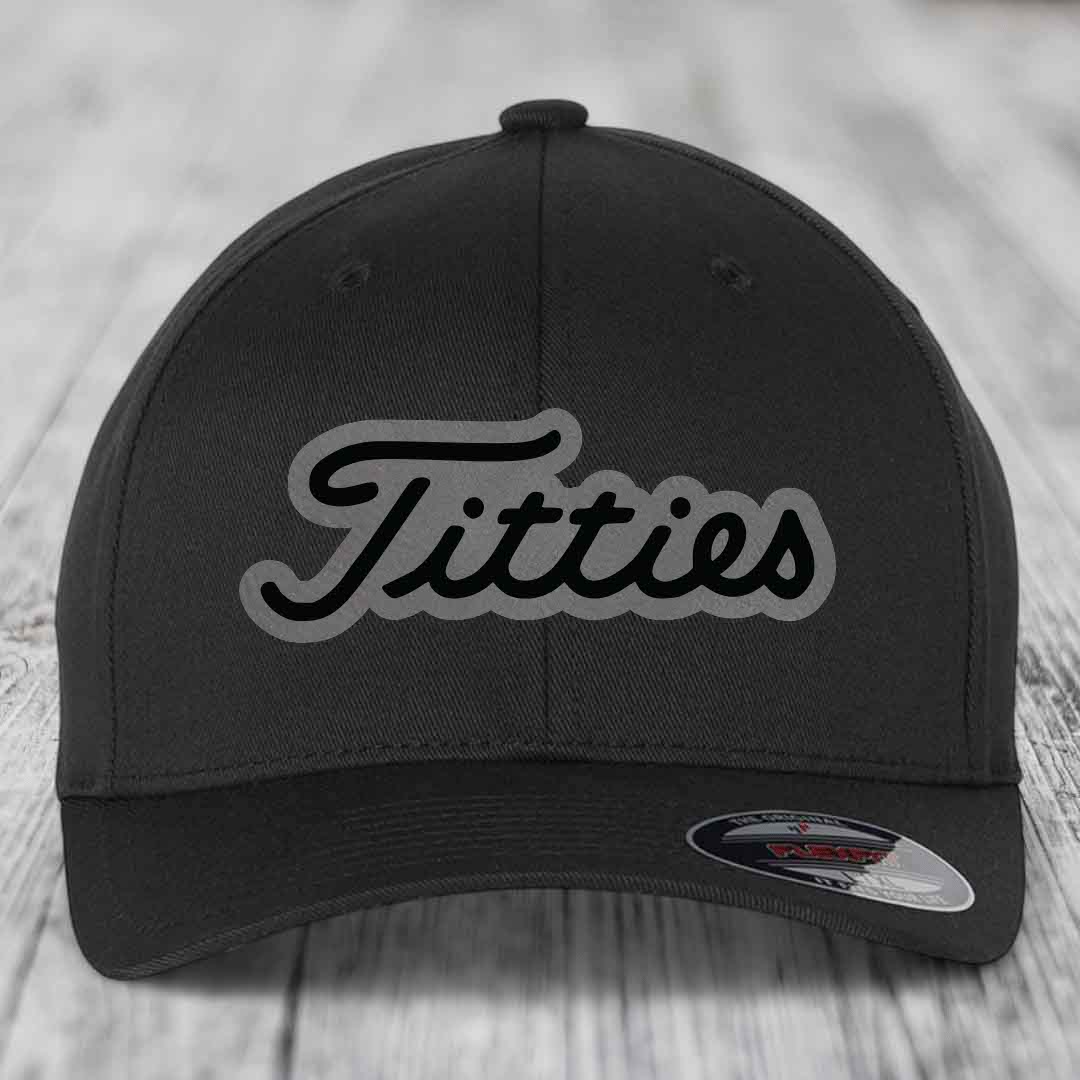 Black baseball cap with &