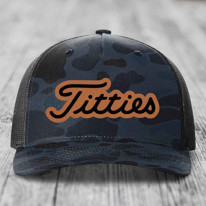 Camouflage trucker hat with &