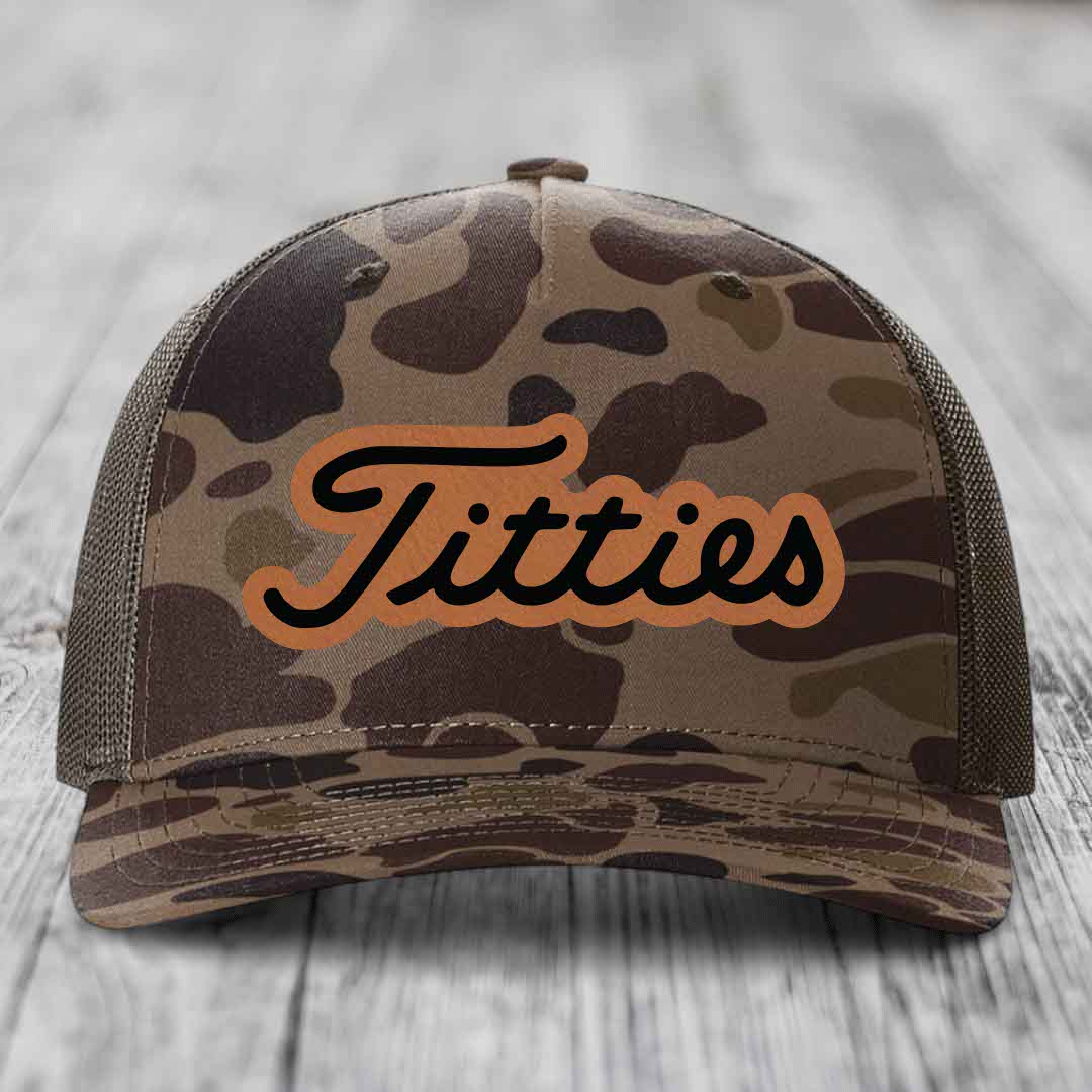Camouflage trucker hat with &
