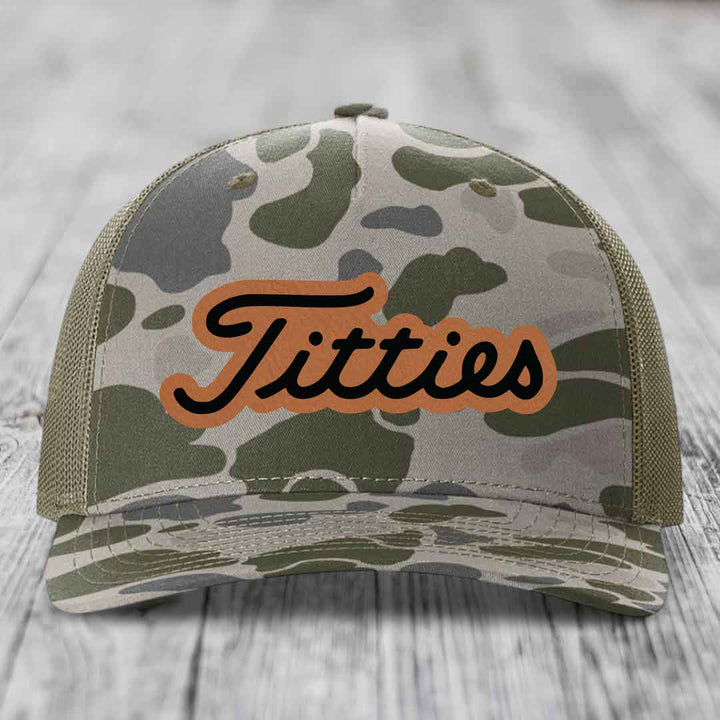 Camouflage trucker hat with &