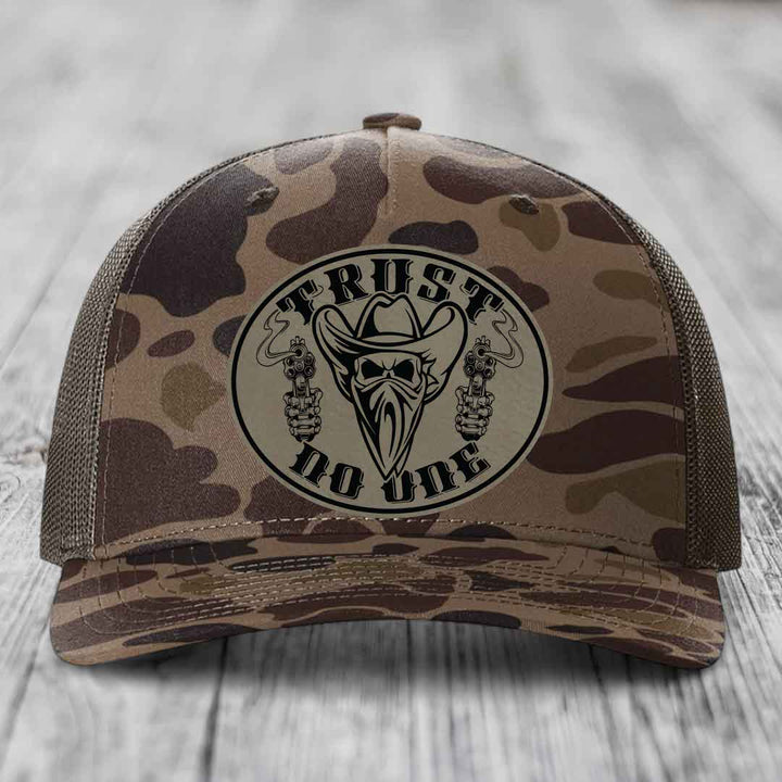 Camouflage trucker hat with &