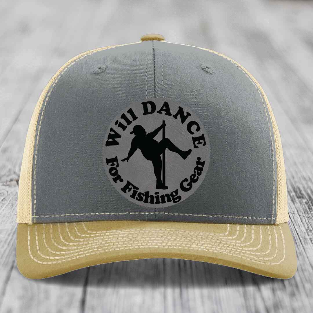Grey and beige trucker hat with &