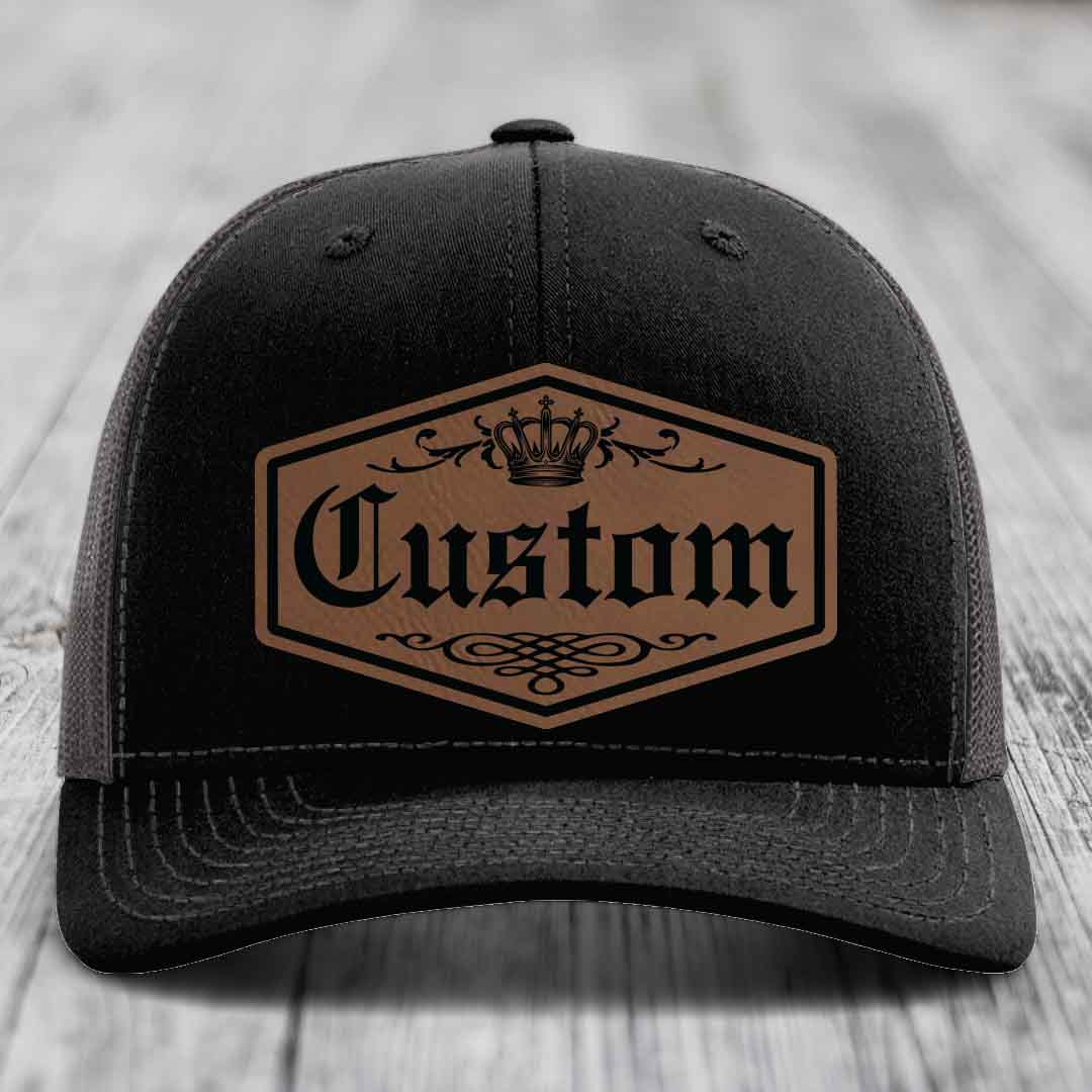 Alpha Royale Custom Name Leather Patch Hat - Richardson 112