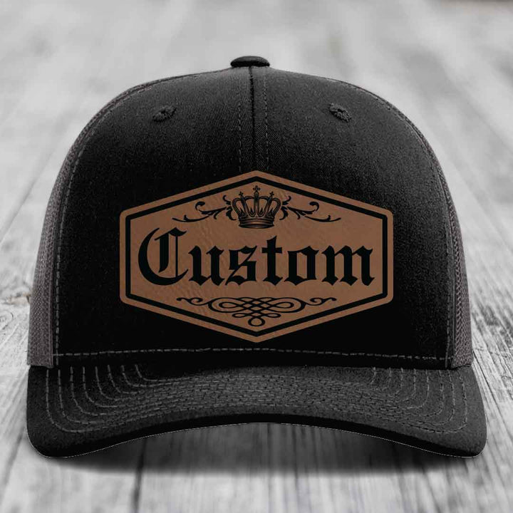 Alpha Royale Custom Name Leather Patch Hat - Richardson 112