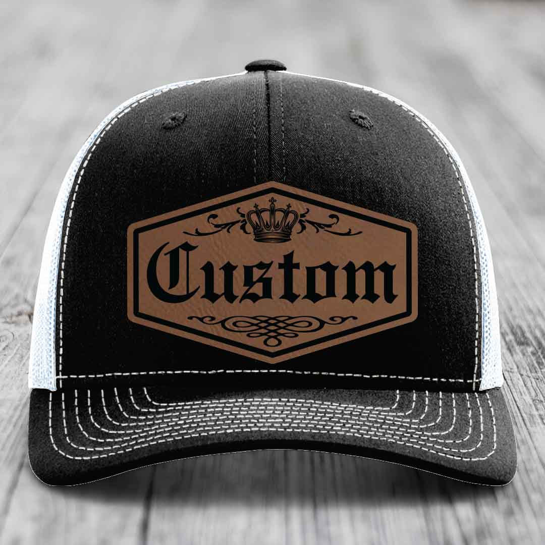 Alpha Royale Custom Name Leather Patch Hat - Richardson 112
