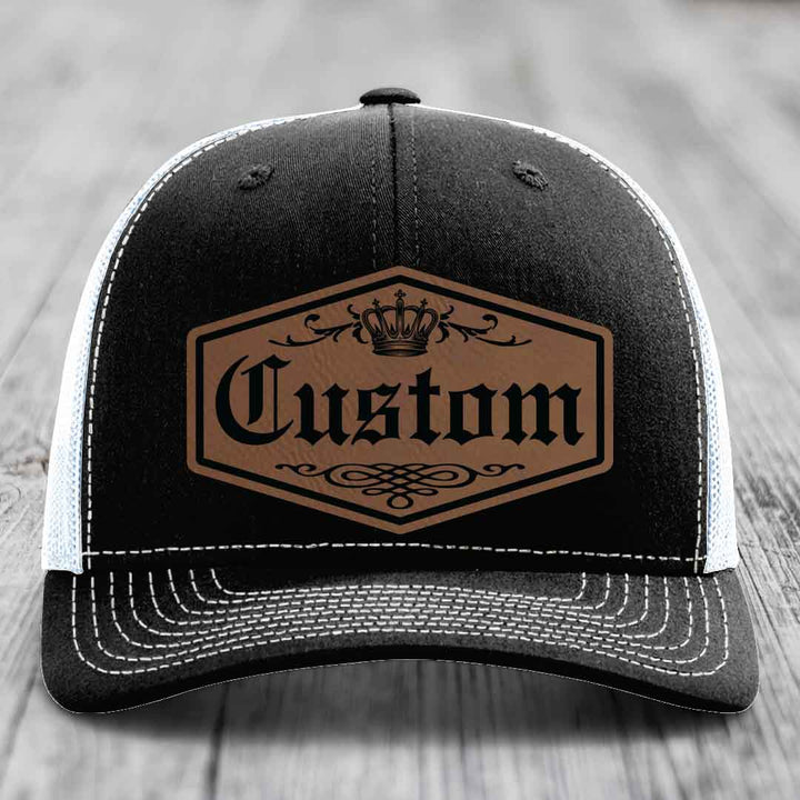 Alpha Royale Custom Name Leather Patch Hat - Richardson 112