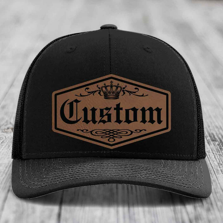 Alpha Royale Custom Name Leather Patch Hat - Richardson 112