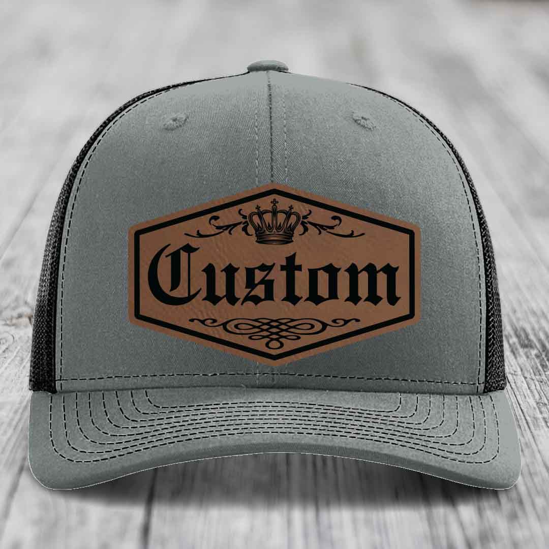 Alpha Royale Custom Name Leather Patch Hat - Richardson 112