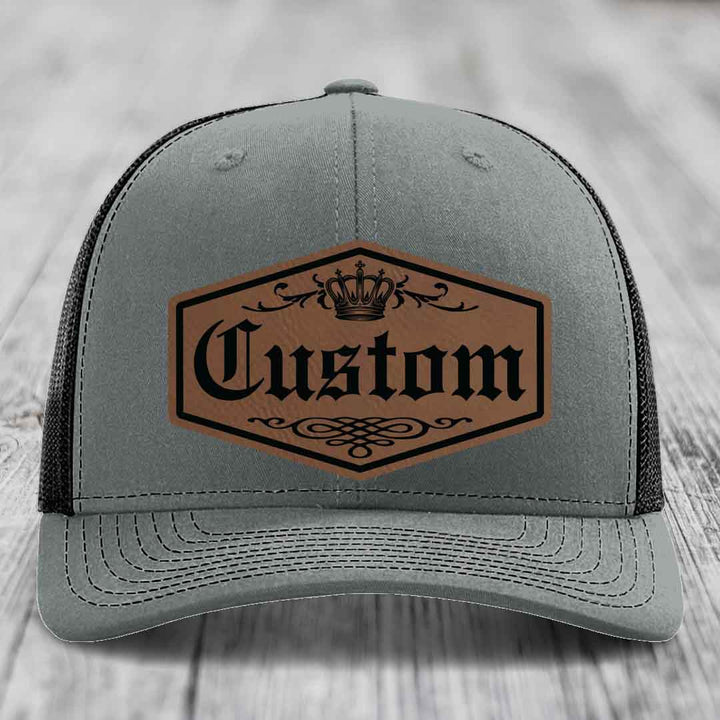 Alpha Royale Custom Name Leather Patch Hat - Richardson 112