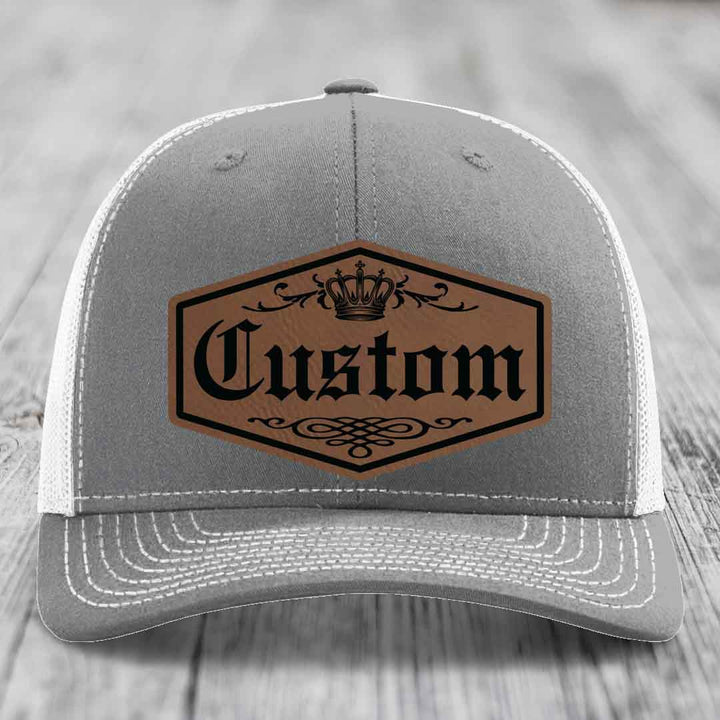 Alpha Royale Custom Name Leather Patch Hat - Richardson 112