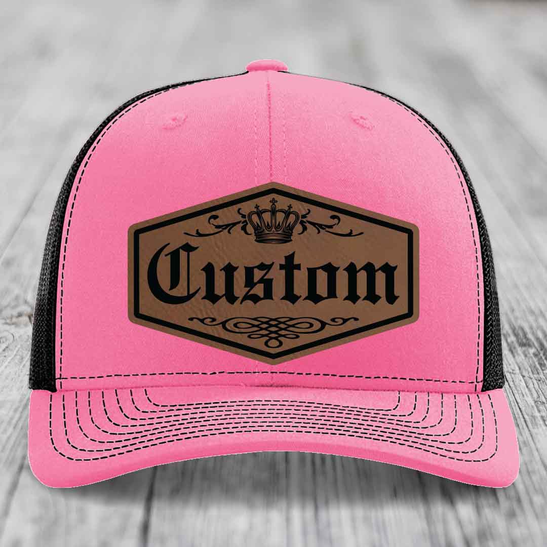 Alpha Royale Custom Name Leather Patch Hat - Richardson 112