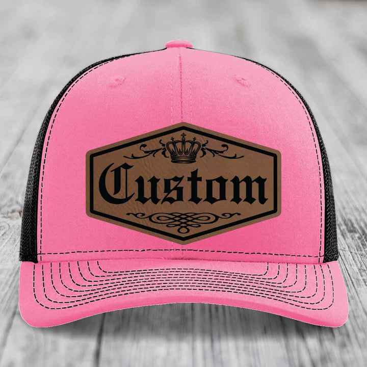 Alpha Royale Custom Name Leather Patch Hat - Richardson 112
