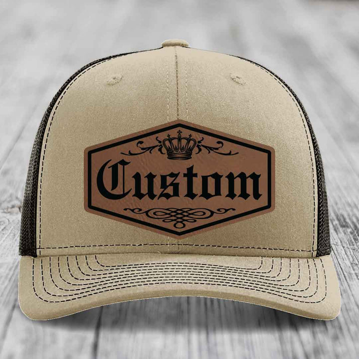 Alpha Royale Custom Name Leather Patch Hat - Richardson 112