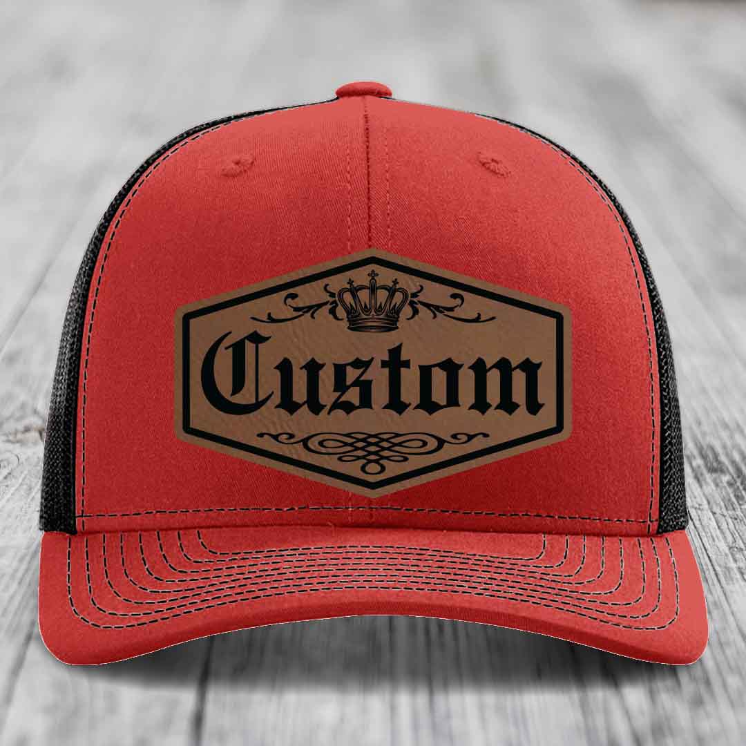 Alpha Royale Custom Name Leather Patch Hat - Richardson 112
