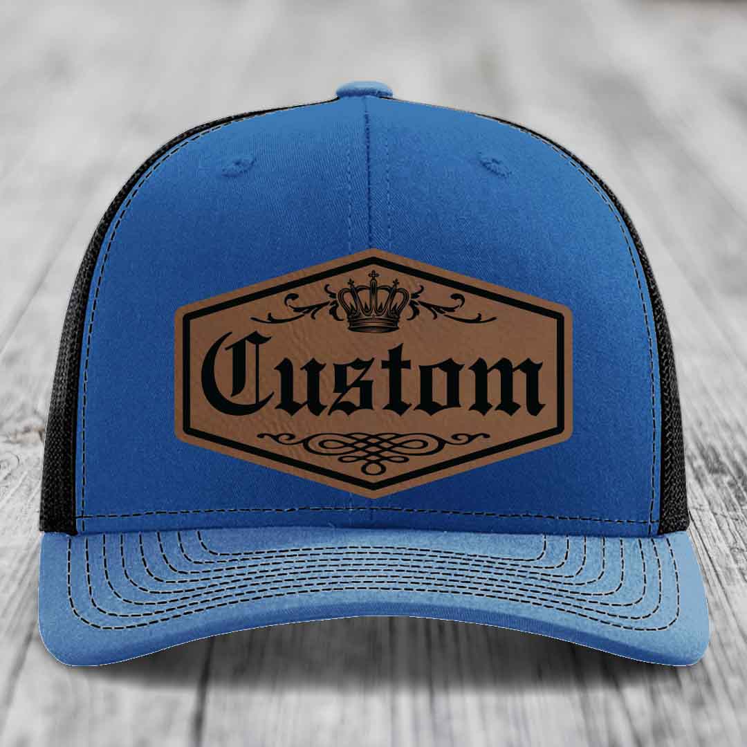 Alpha Royale Custom Name Leather Patch Hat - Richardson 112