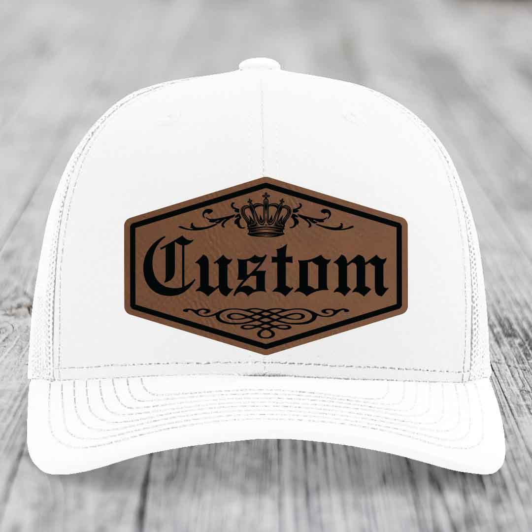 Alpha Royale Custom Name Leather Patch Hat - Richardson 112