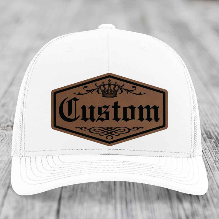 Alpha Royale Custom Name Leather Patch Hat - Richardson 112