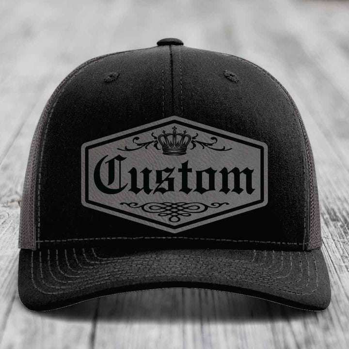 Alpha Royale Custom Name Leather Patch Hat - Richardson 112
