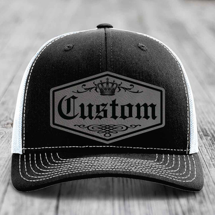Alpha Royale Custom Name Leather Patch Hat - Richardson 112