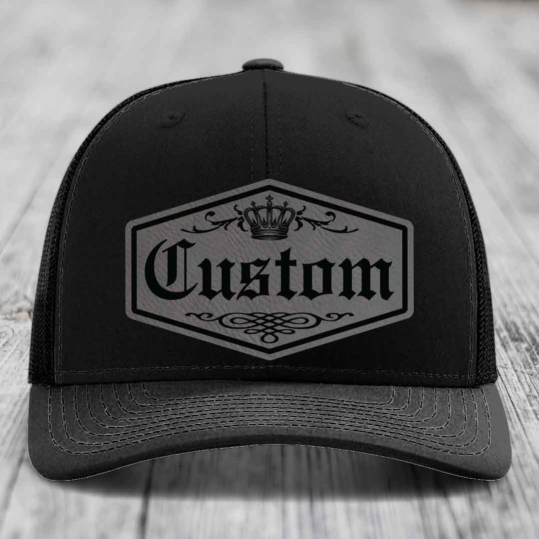 Alpha Royale Custom Name Leather Patch Hat - Richardson 112