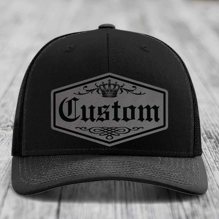 Alpha Royale Custom Name Leather Patch Hat - Richardson 112