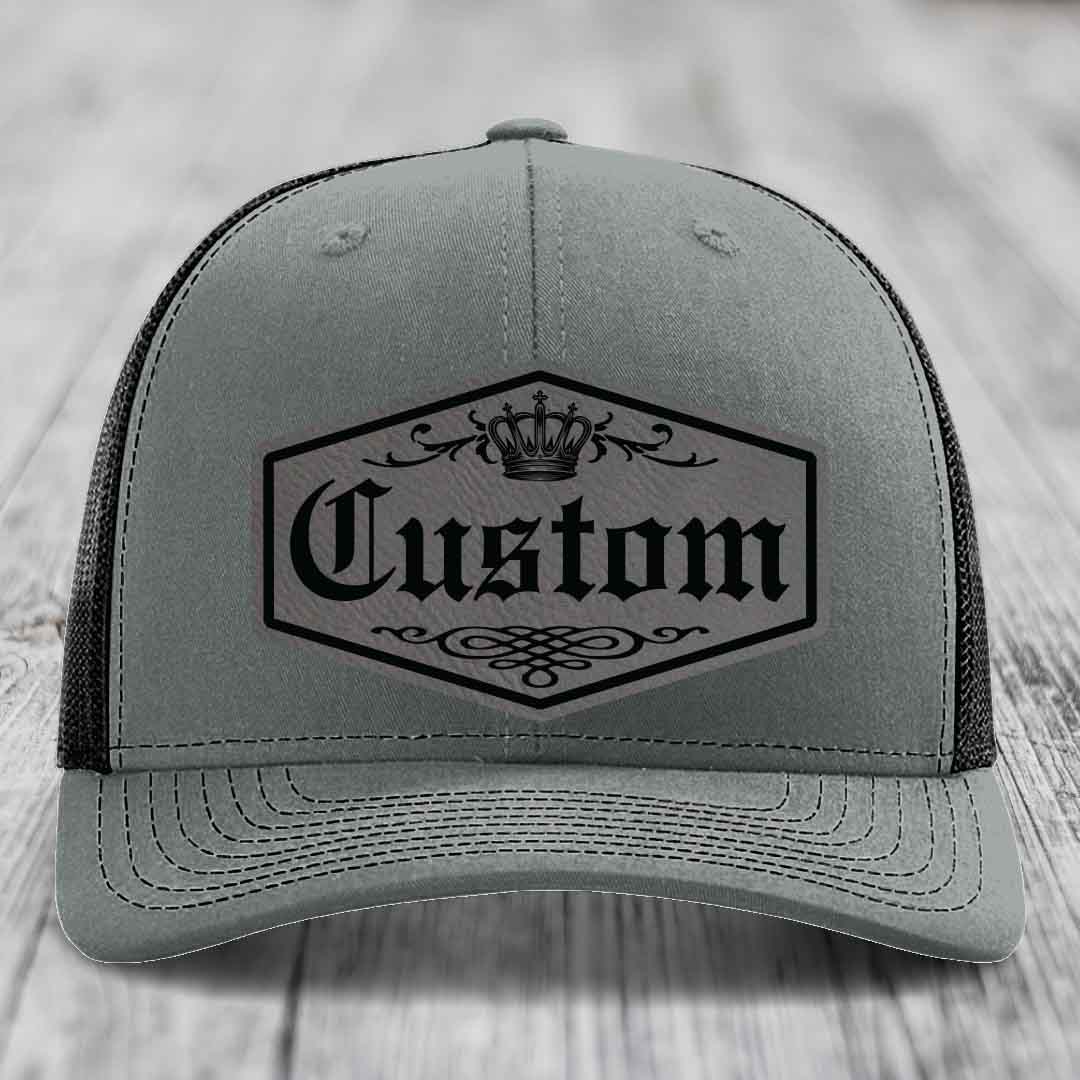 Alpha Royale Custom Name Leather Patch Hat - Richardson 112