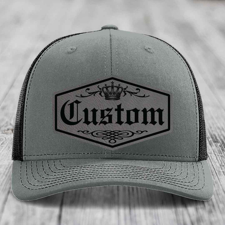 Alpha Royale Custom Name Leather Patch Hat - Richardson 112