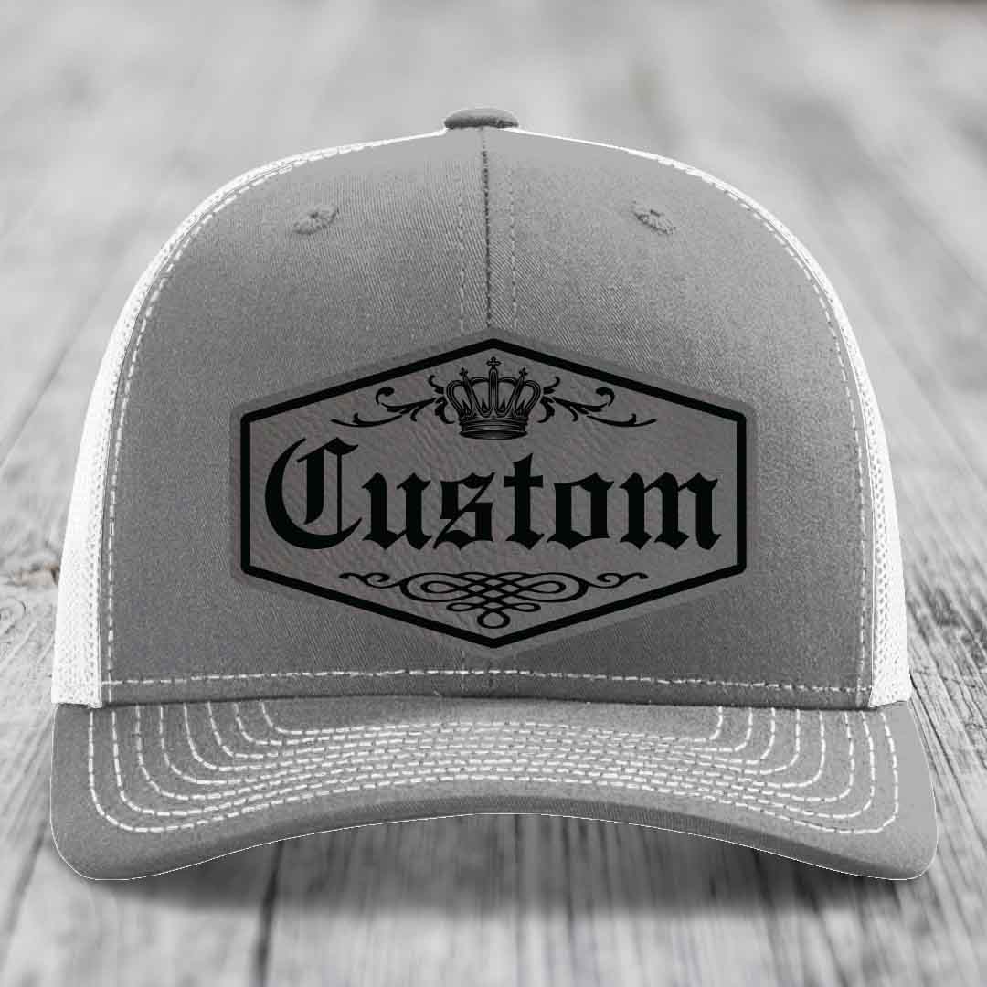 Alpha Royale Custom Name Leather Patch Hat - Richardson 112