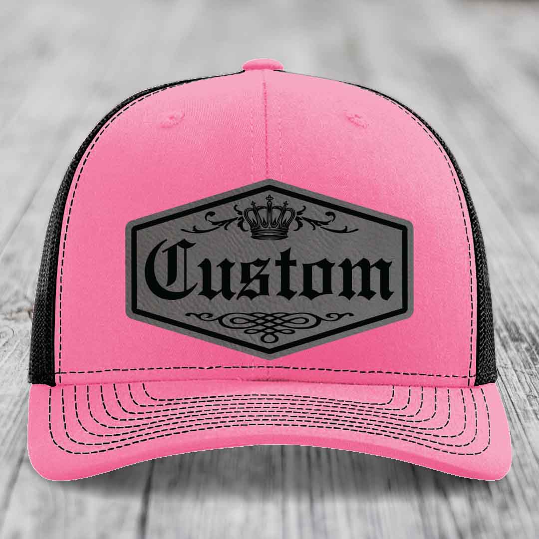 Alpha Royale Custom Name Leather Patch Hat - Richardson 112
