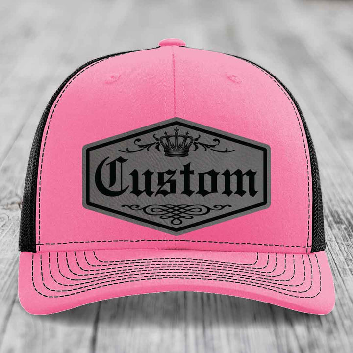 Alpha Royale Custom Name Leather Patch Hat - Richardson 112