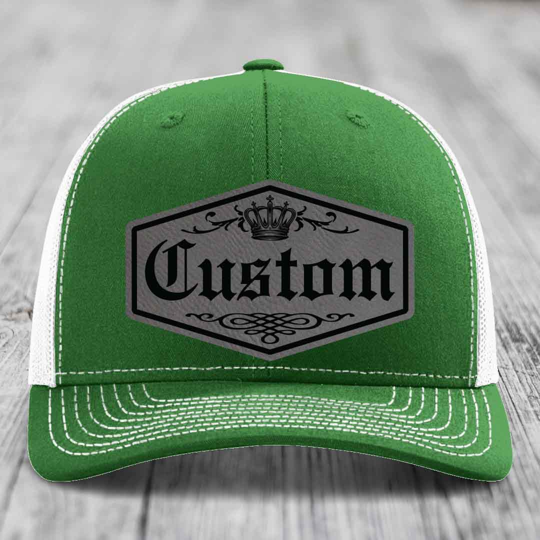 Alpha Royale Custom Name Leather Patch Hat - Richardson 112