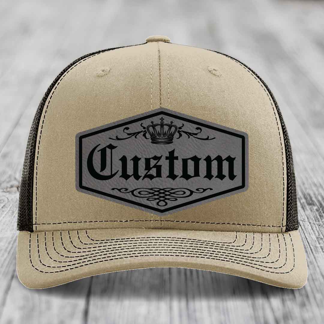 Alpha Royale Custom Name Leather Patch Hat - Richardson 112