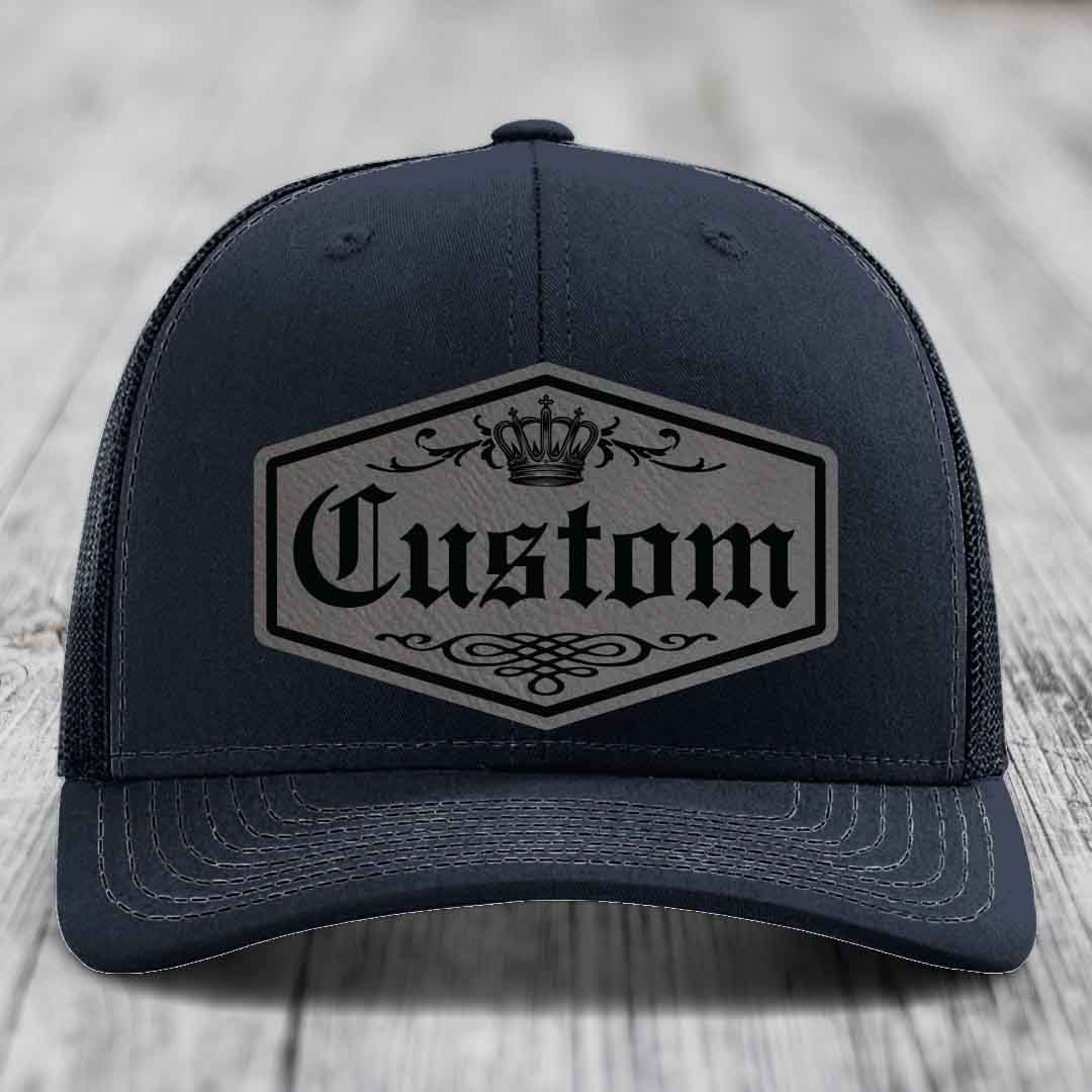 Alpha Royale Custom Name Leather Patch Hat - Richardson 112