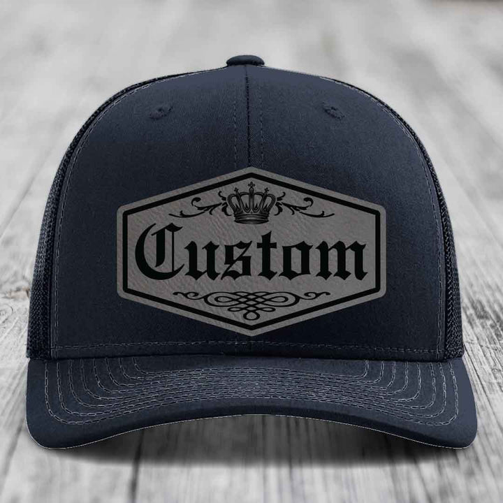 Alpha Royale Custom Name Leather Patch Hat - Richardson 112