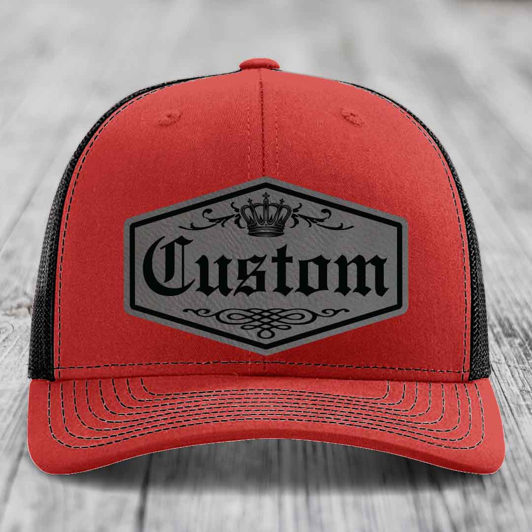 Alpha Royale Custom Name Leather Patch Hat - Richardson 112