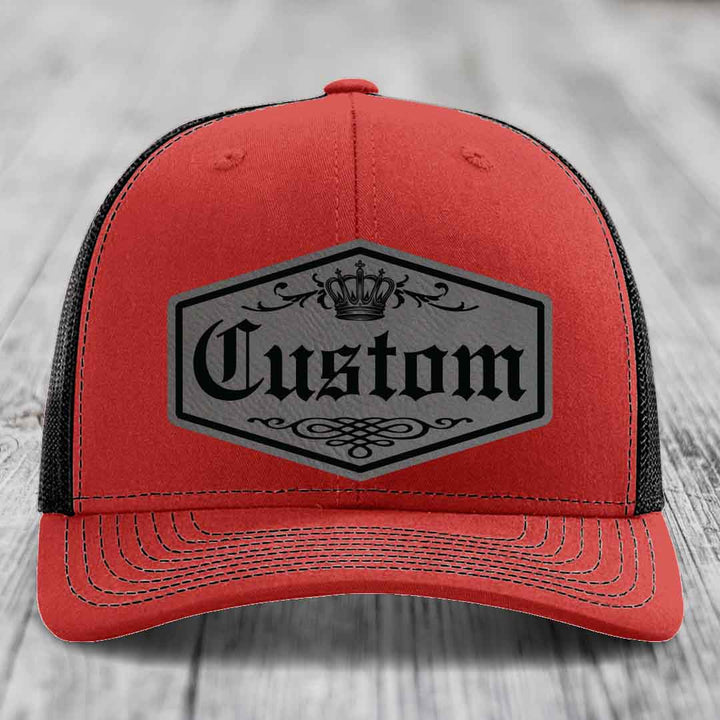 Alpha Royale Custom Name Leather Patch Hat - Richardson 112