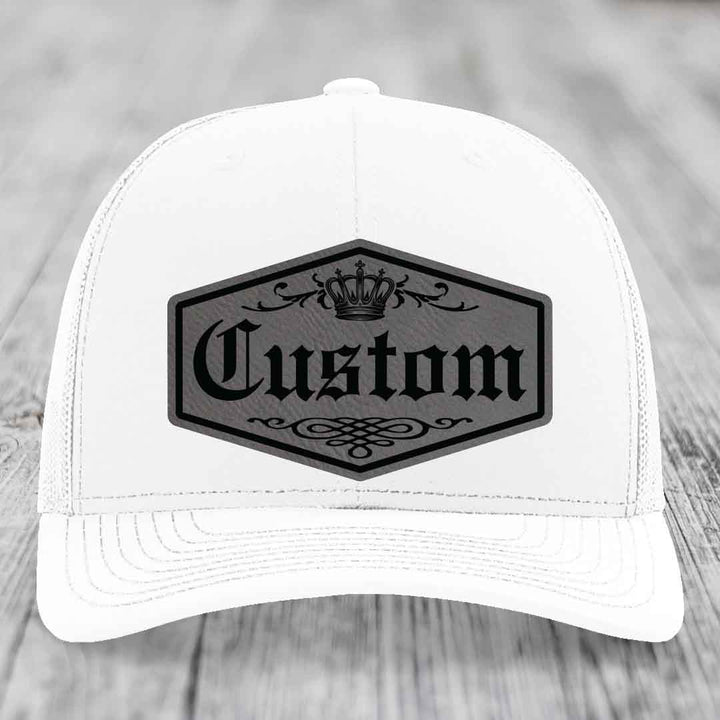 Alpha Royale Custom Name Leather Patch Hat - Richardson 112