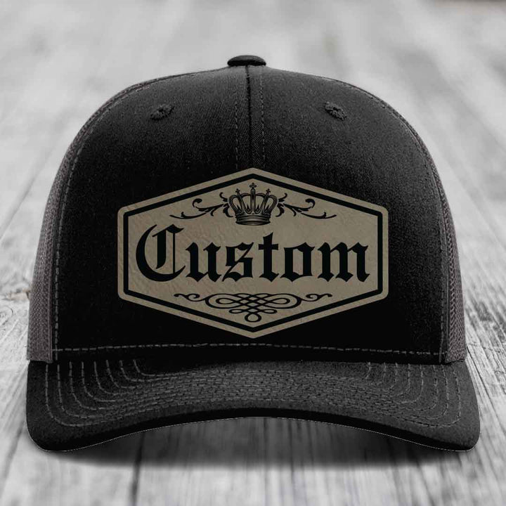 Alpha Royale Custom Name Leather Patch Hat - Richardson 112