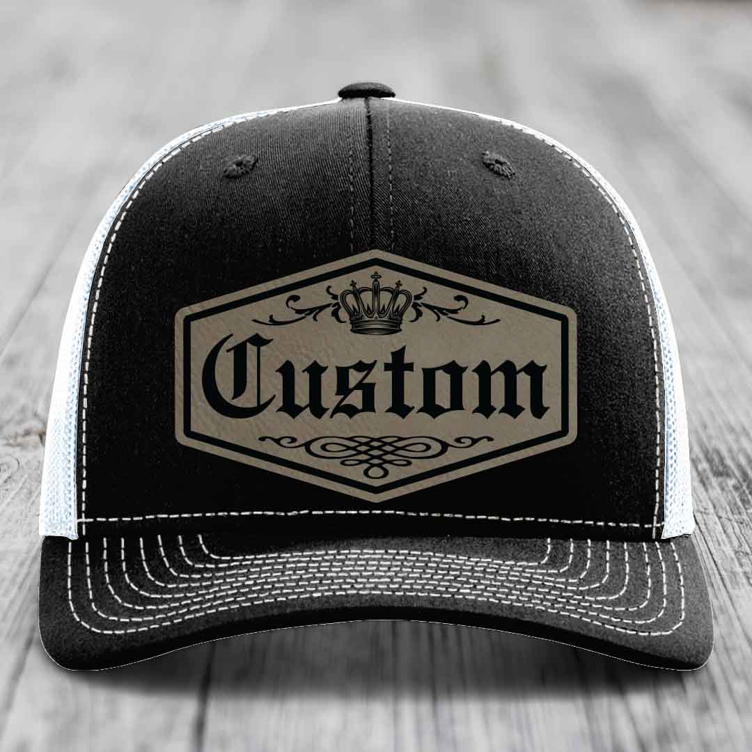 Alpha Royale Custom Name Leather Patch Hat - Richardson 112