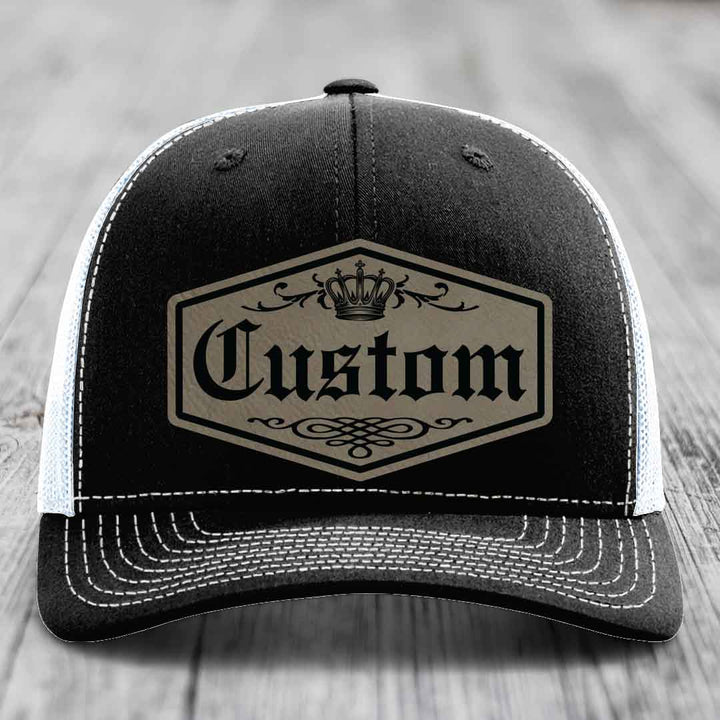 Alpha Royale Custom Name Leather Patch Hat - Richardson 112