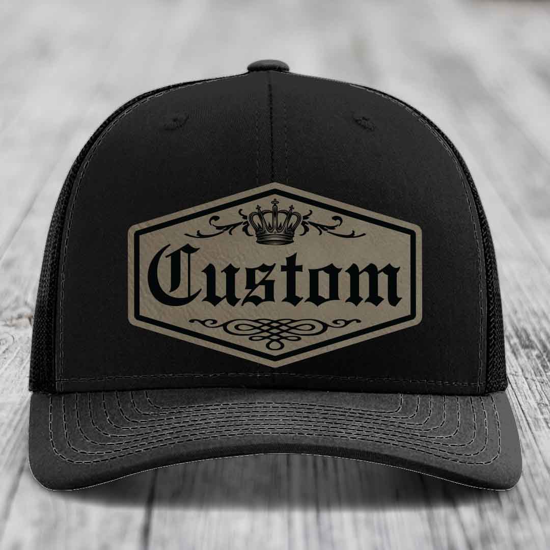 Alpha Royale Custom Name Leather Patch Hat - Richardson 112