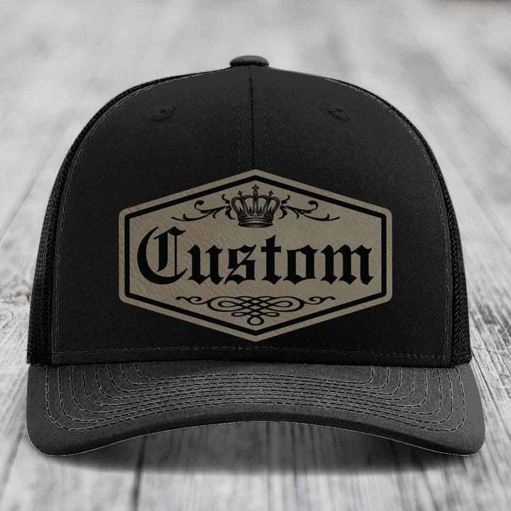 Alpha Royale Custom Name Leather Patch Hat - Richardson 112