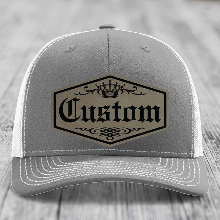 Alpha Royale Custom Name Leather Patch Hat - Richardson 112