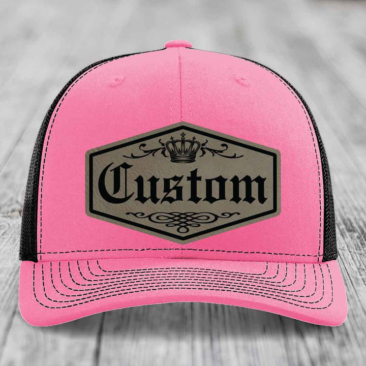 Alpha Royale Custom Name Leather Patch Hat - Richardson 112
