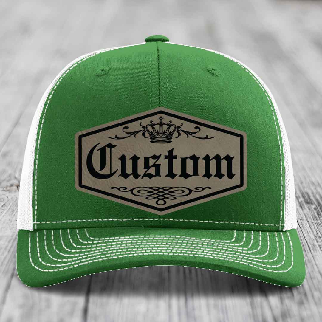Alpha Royale Custom Name Leather Patch Hat - Richardson 112